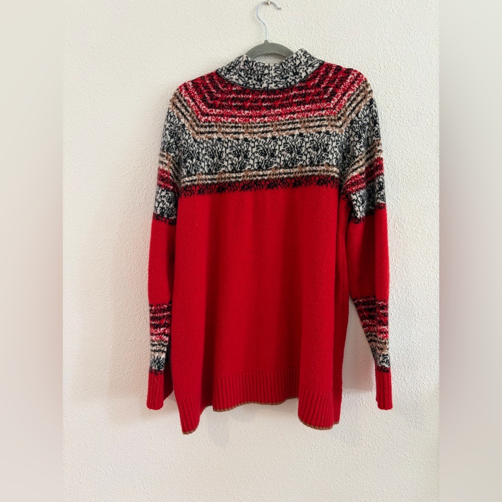 Moth by Anthropologie red Nordic soft sweater size XL - Picture 6 of 7